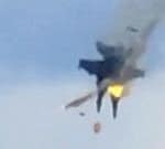 Moment two fighter jets collide mid-air at US air show