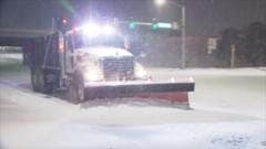 Snow ploughs battle blizzards on roads and runways in Oklahoma Snow ploughs battle blizzards on roads and runways in Oklahoma