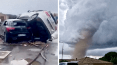 Moment tornado tears through southern France Moment tornado tears through southern France