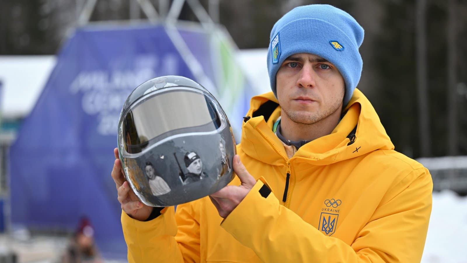 Winter Olympics Photo of the Day: Disqualified for a ‘Helmet of Remembrance’ Winter Olympics Photo of the Day: Disqualified for a ‘Helmet of Remembrance’
